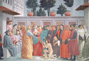 The Resurrection of Theophilus, the Son of the King of Antioch (detail) by Filippino Lippi